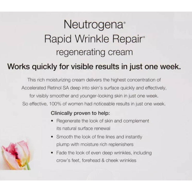 Crema Neutrogena Rapid Wrinkle Repair Regenerating Cream 48gr - Madison Center