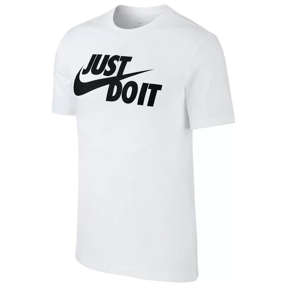 Nike T-Shirt 100% Algodón Para Caballero Color Blanco Logo Just Doit