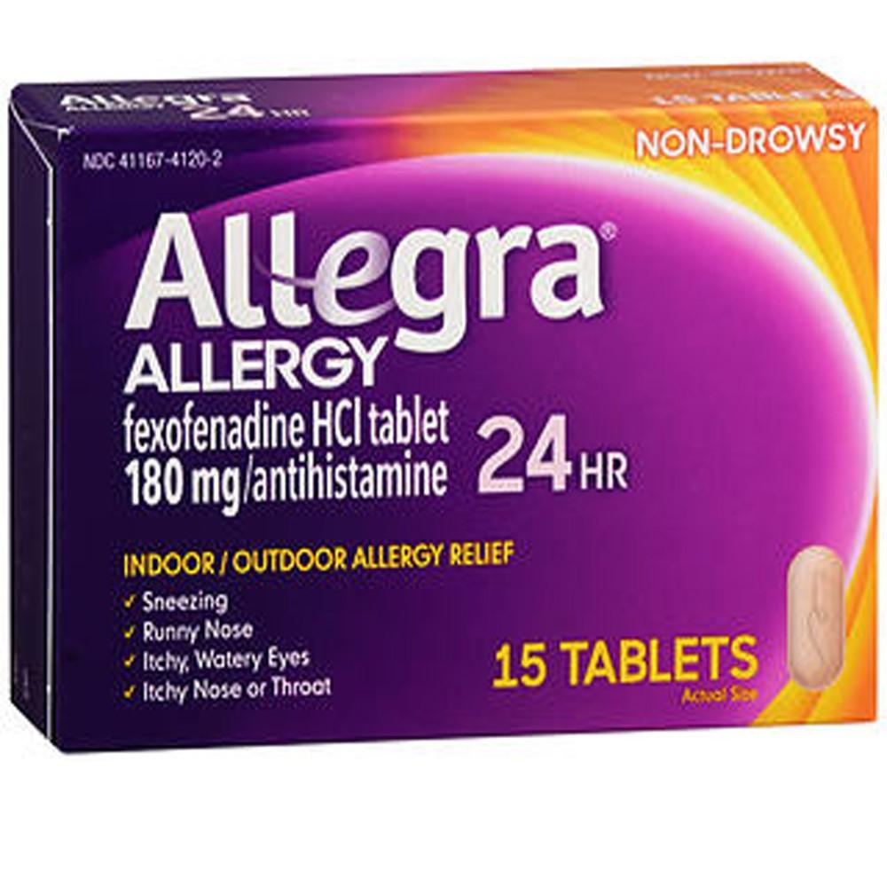 Allegra Allergy 24HR 180mg 15 Tabletas