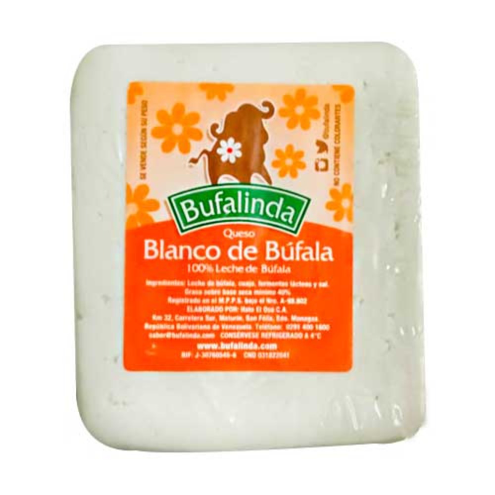 Queso Blanco de Bufala Bufalinda  500g Aprox