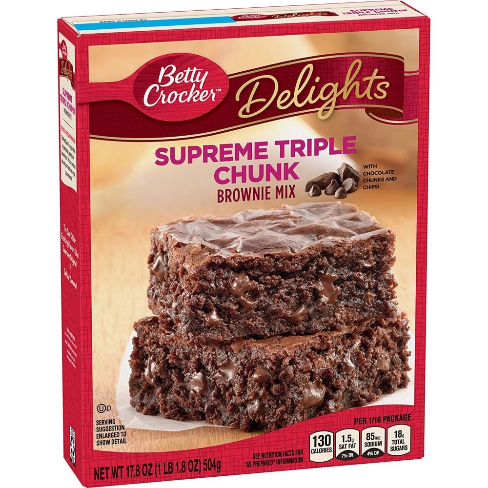 Mezcla para Brownie Betty Crocker Supreme Triple Chunk 504 gr