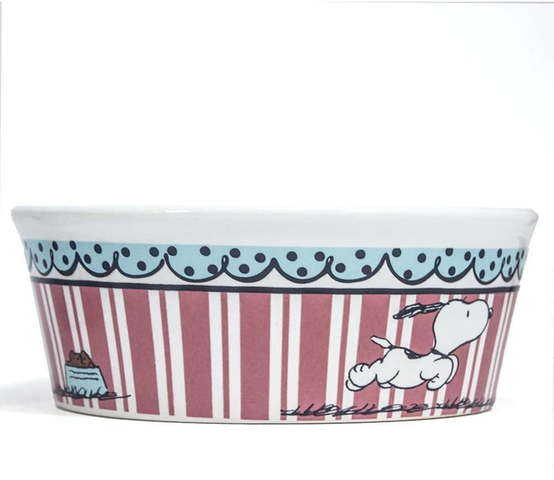 Bowl de Comida para Mascota Snoopy Rayas 13cm - Madison Center