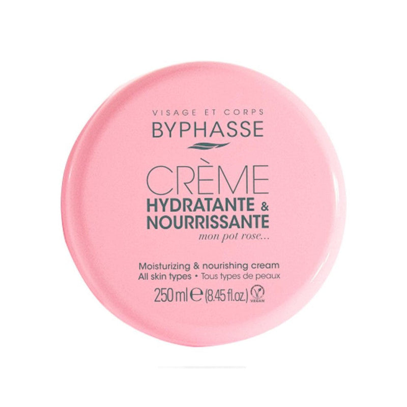 Byphasse Creme Hydratante & Nourrissante Mon Pot Rose All Skin Types Vegan 250ml