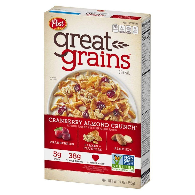 Cereal Post Great Grains Cranberry Almond Crunch 396gr - Madison Center