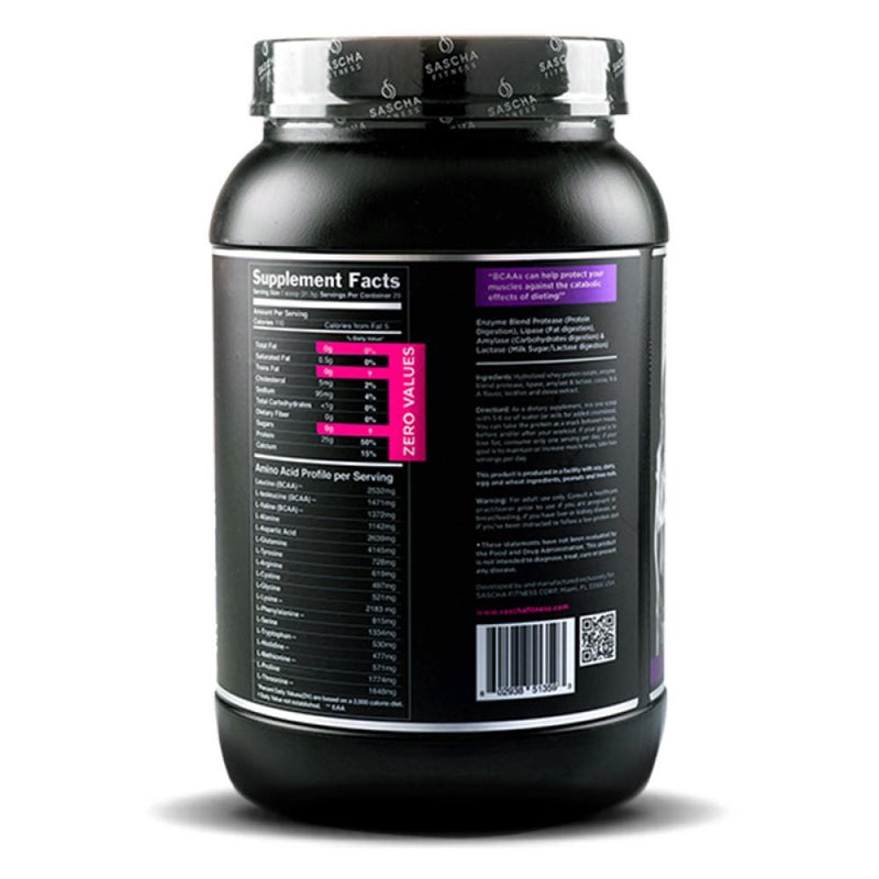 Whey Protein Hidrolizada Isolate by Sascha Fitness sabor Chocolate 907g - Madison Center