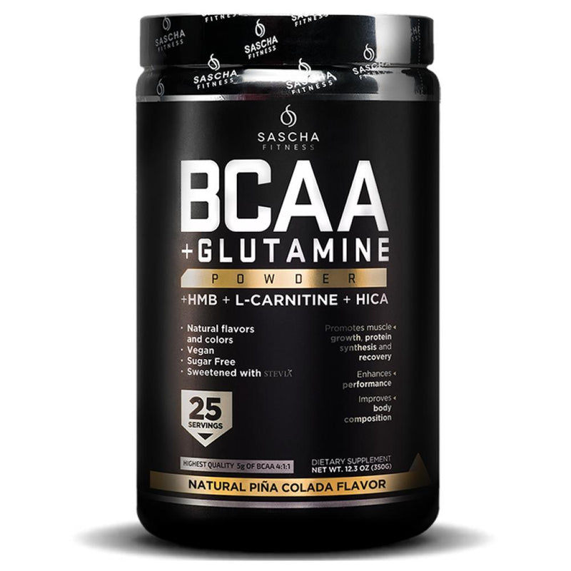 Suplemento Dietetico BCAA con Glutamina by Sascha Fitness Piña Colada 350g - Madison Center