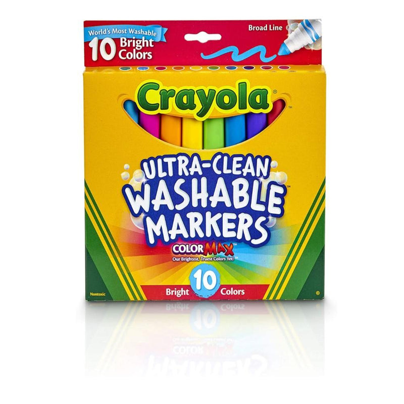Crayola Marcadores Ultra Clean Washable Broad Line 10 Piezas