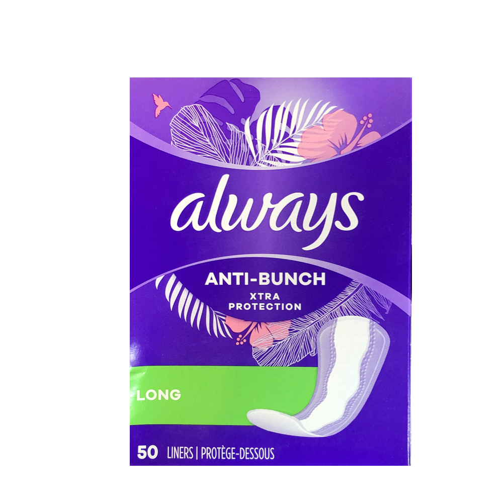 Always Protectores Diarios Anti-Bunch Long 50 pads