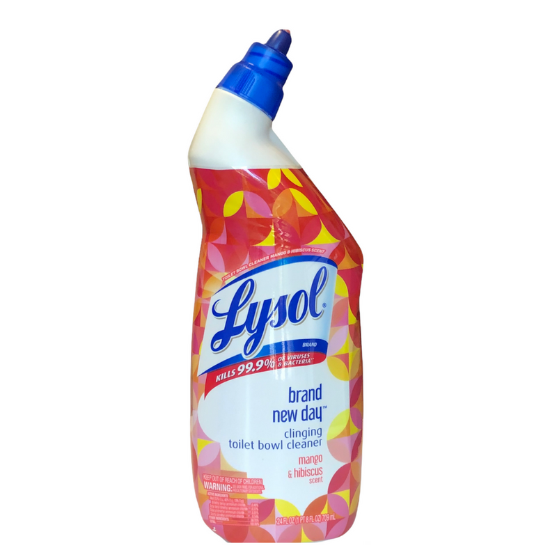 Lysol Brad New Day Clinging Toilet Bowl Cleaner Mango & Hibiscus 709 ml