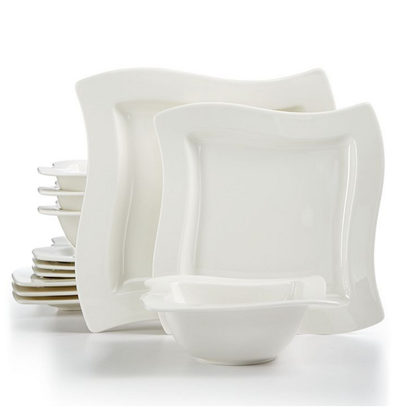 Villeroy & Boch New Wave Vajilla de Porcelana Premium12 piezas 4 de C/U