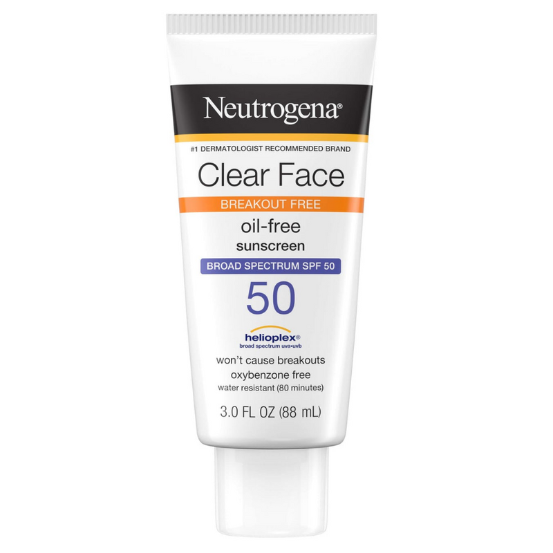 Neutrogena Sunscreen SPF 50 Clear Face Breakout Free 88ml