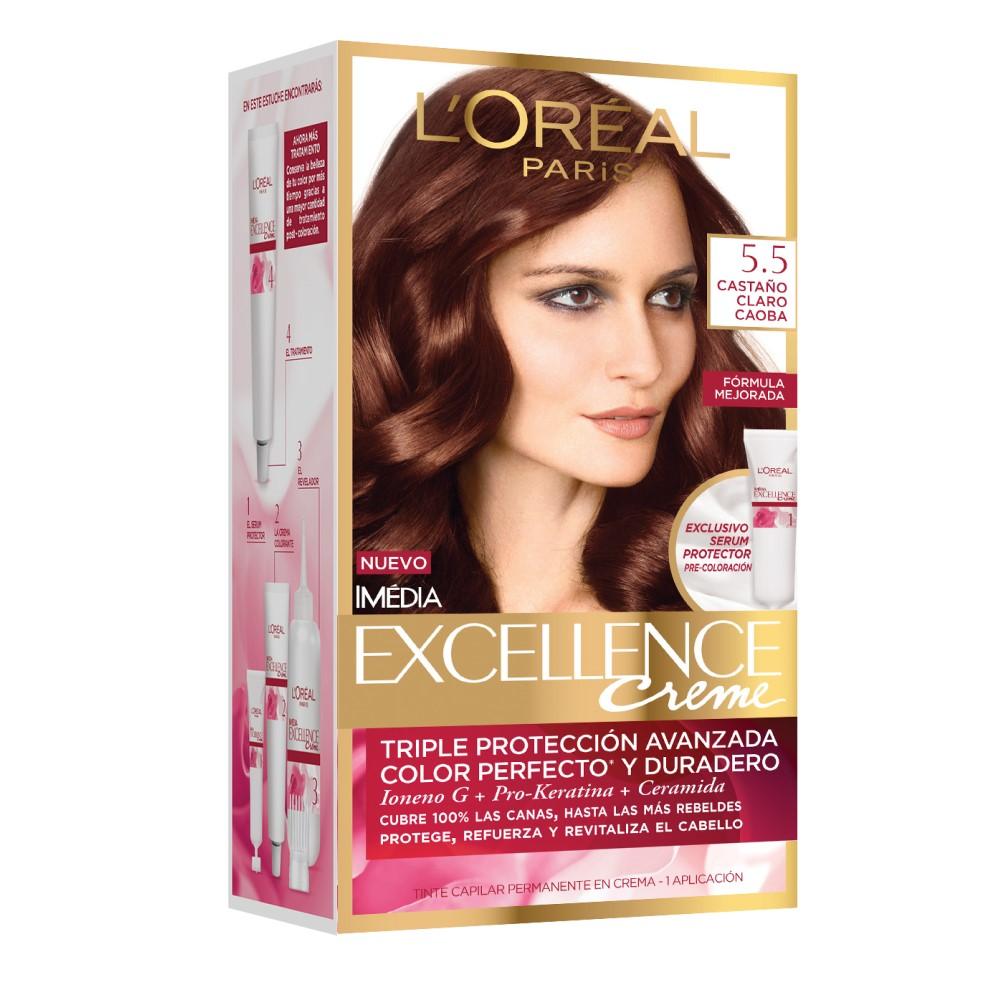 Tinte L'Oreal Excellence Creme 5.5 Castaño Claro Caoba