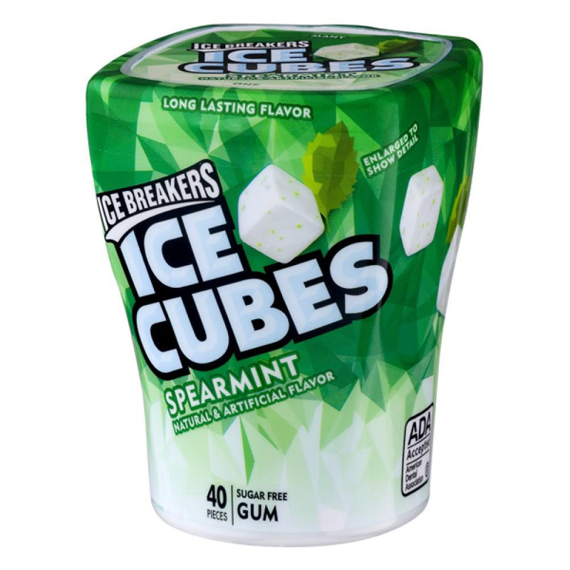 Chiclets Ice Breakers Ice Cubes Sugarfree Spearmint 40 pastillas - Madison Center