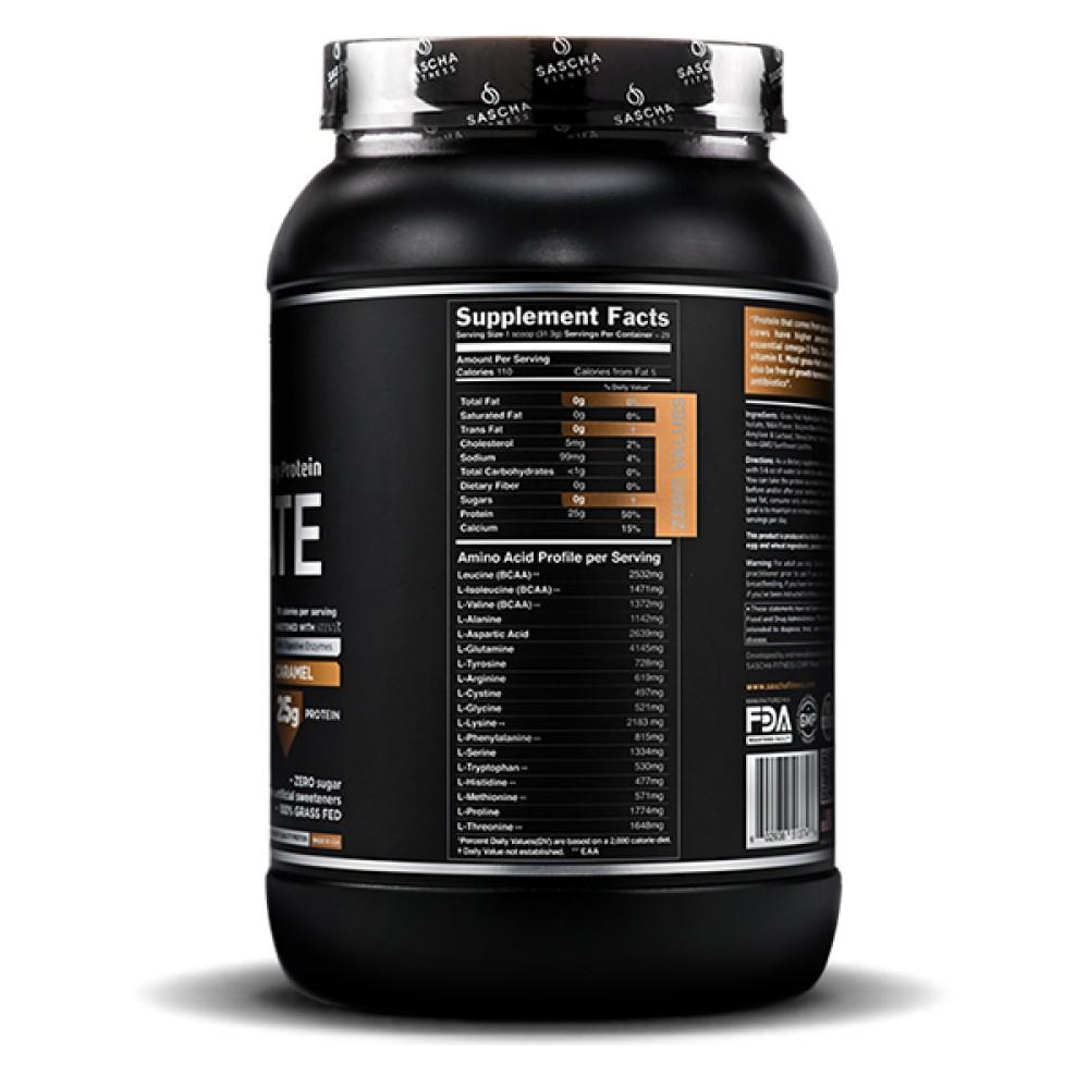 Whey Protein Hidrolizada Isolate by Sascha Fitness sabor Caramelo 907g - Madison Center