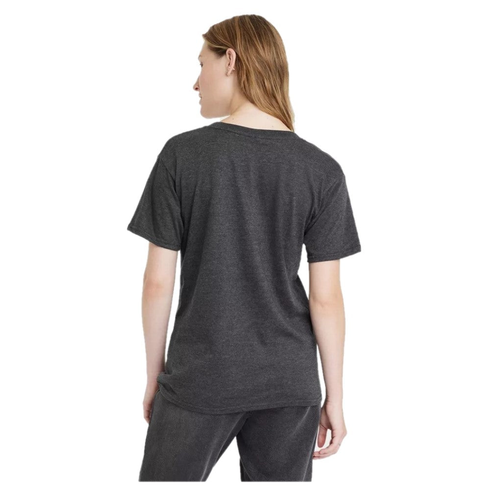 T-Shirt Para Dama Nirvana Color Gris Oscuro Con Manga Corta