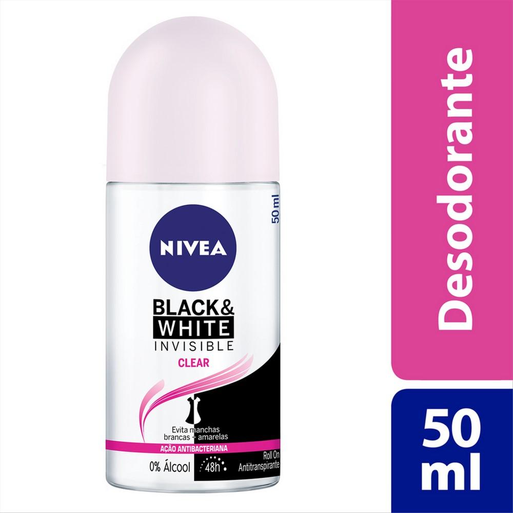 Desodorante Roll On Nivea Invisible B&W Clear Poster 50ml - Madison Center