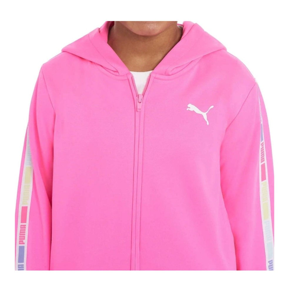 Puma Conjunto Para Niña Color Rosado Blanco y Negro 3 Piezas