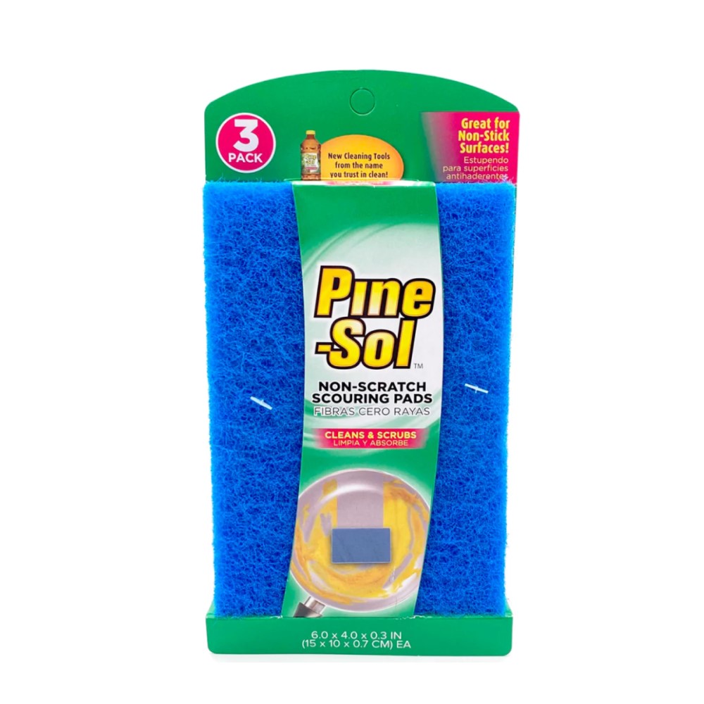 Esponjas Pine-Sol 3 Unidades Scouring Pads Fibra Cero Rayas