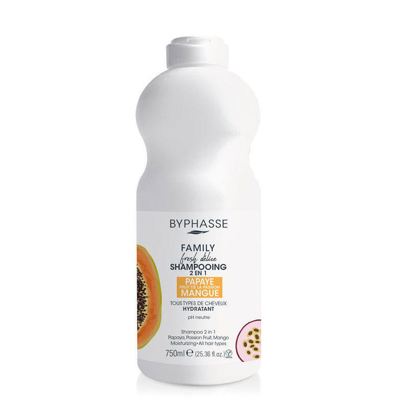 Byphasse 2 in 1 Shampoo Papaye, Mangue 750ml