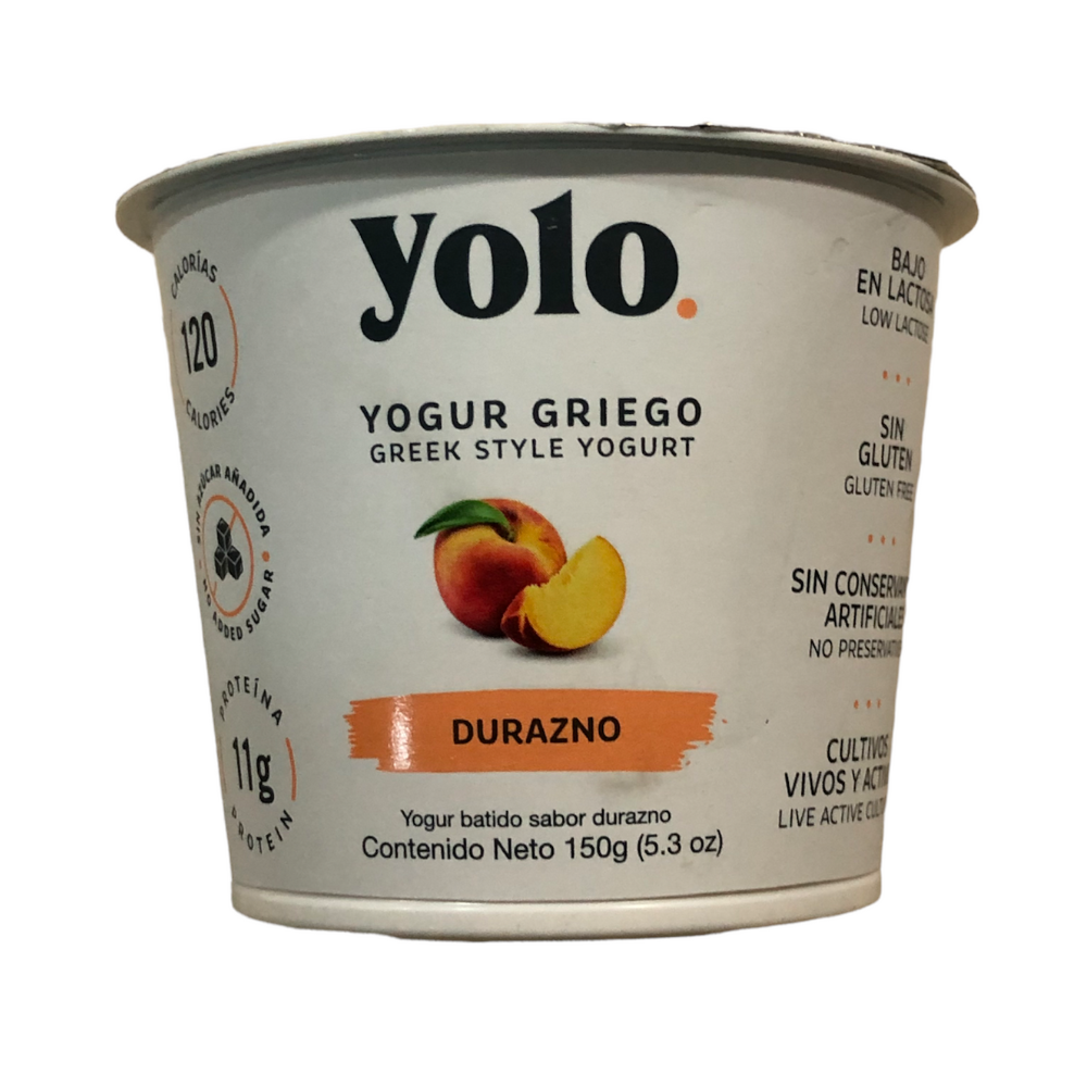 Yogurt Griego Yolo Durazno150 gr