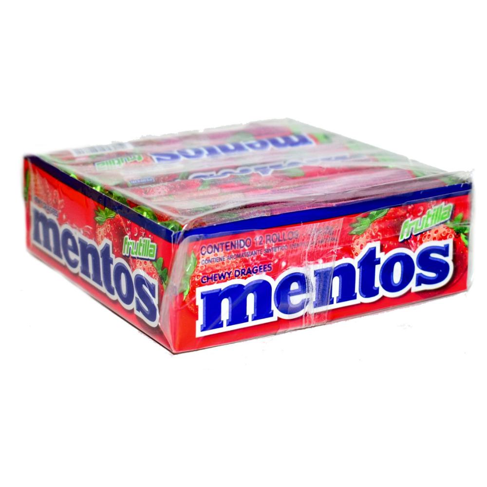 Mentos Caja de 12 Und Fresa 354g