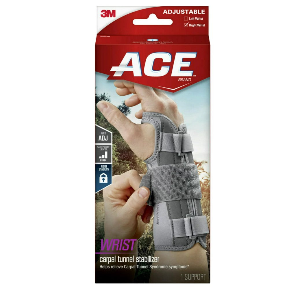 Muñequera 3M Ace Carpal Tunnel Stabilizer Brand Adjustable Wrist Left