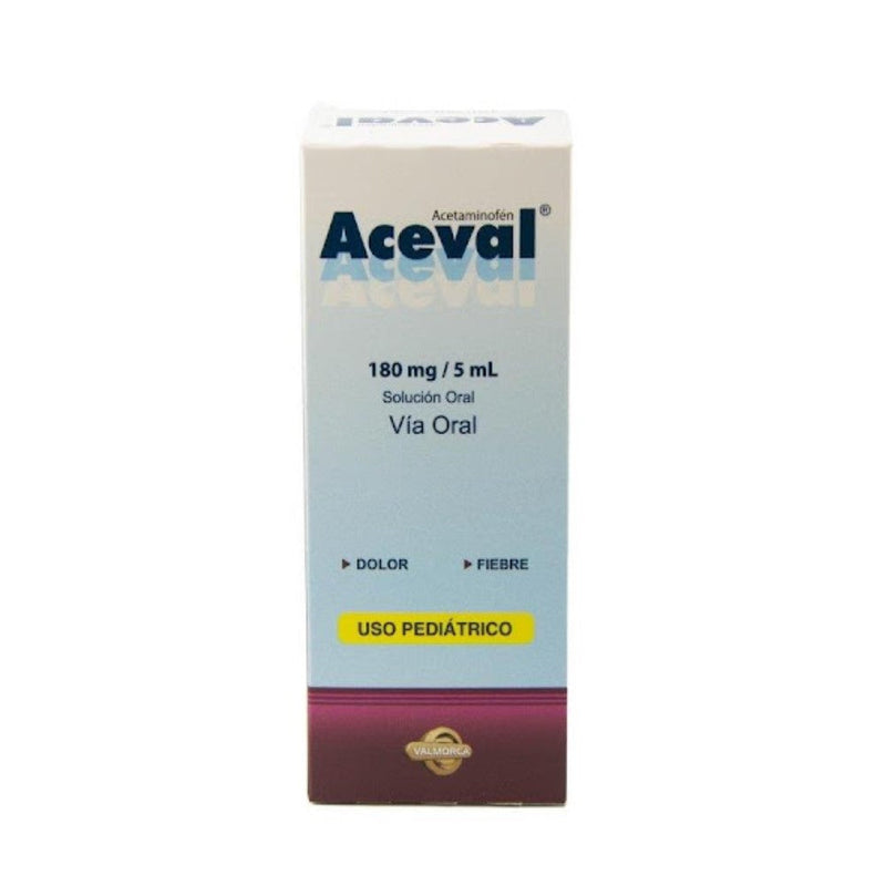 Aceval Valmorca Acetaminofén 180mg/5ml Vía Oral Uso Pediátrico
