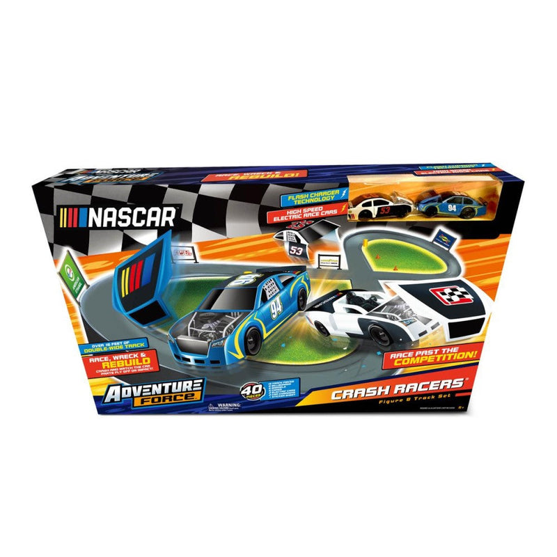 Nascar Pista Electrica Crash Racers Figure 8 Track Set 5+