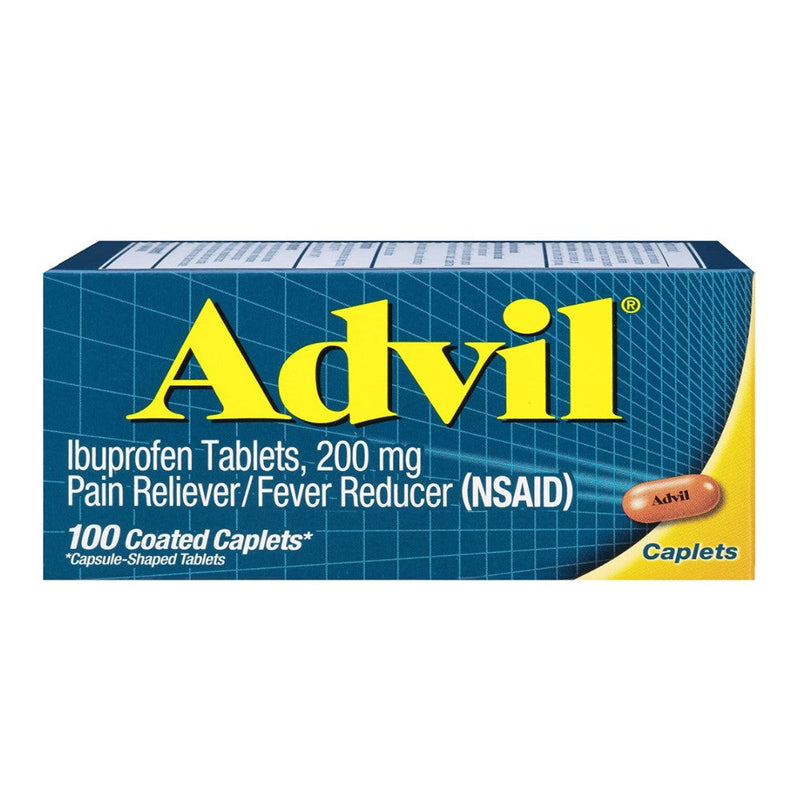 Advil (100 capsulas) 200mg Pain Reliever Fever Reducer (NSAID) 100und