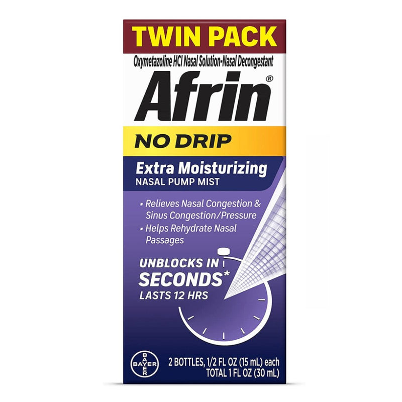 Afrin No Drip 2 Und Extra Moisturizing Nasal Pump Mist 30ml