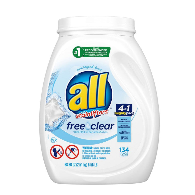 All Stainlifters 134 Packs Detergente Free Clear 2.51kg