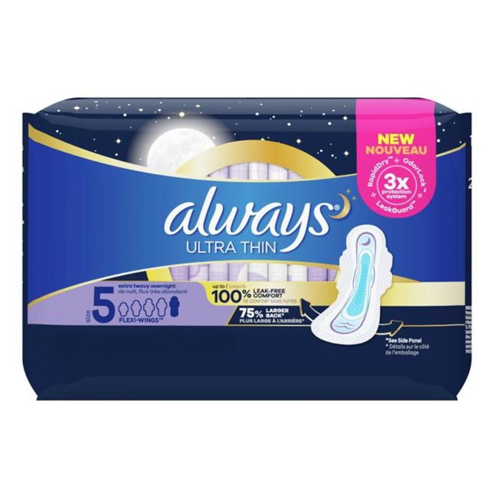 Always Ultra Thin Overnight Size 5 36 Und Toallas Sanitarias