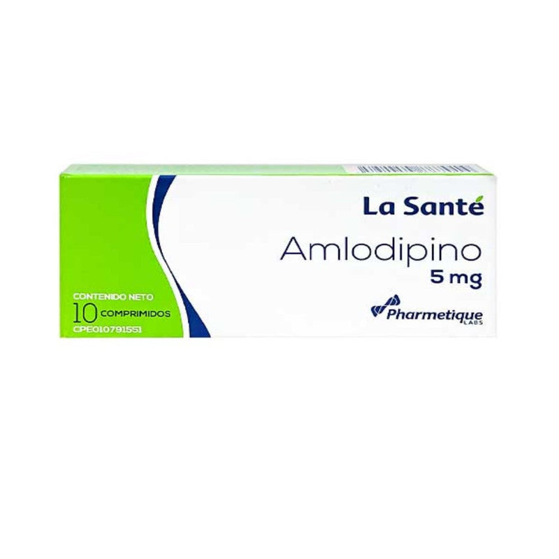 Amlodipino Pharmetique La Santé 5mg 10Comprimidos