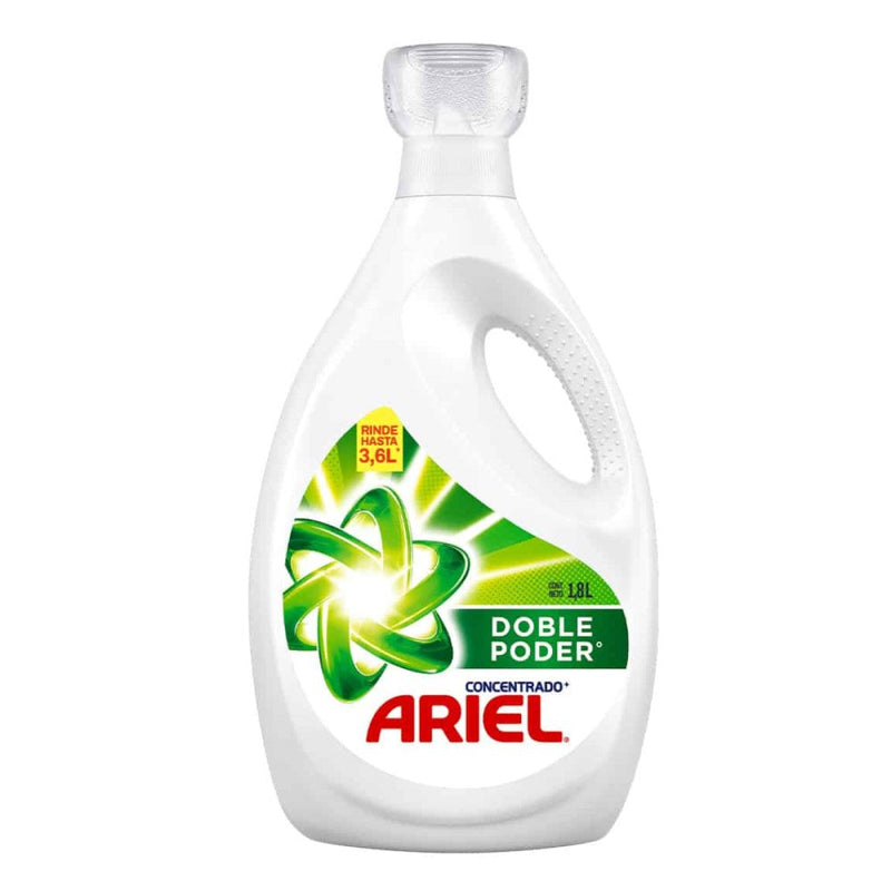 Ariel Detergente 1.8L Doble Poder Liquido Para Ropa Concentrado