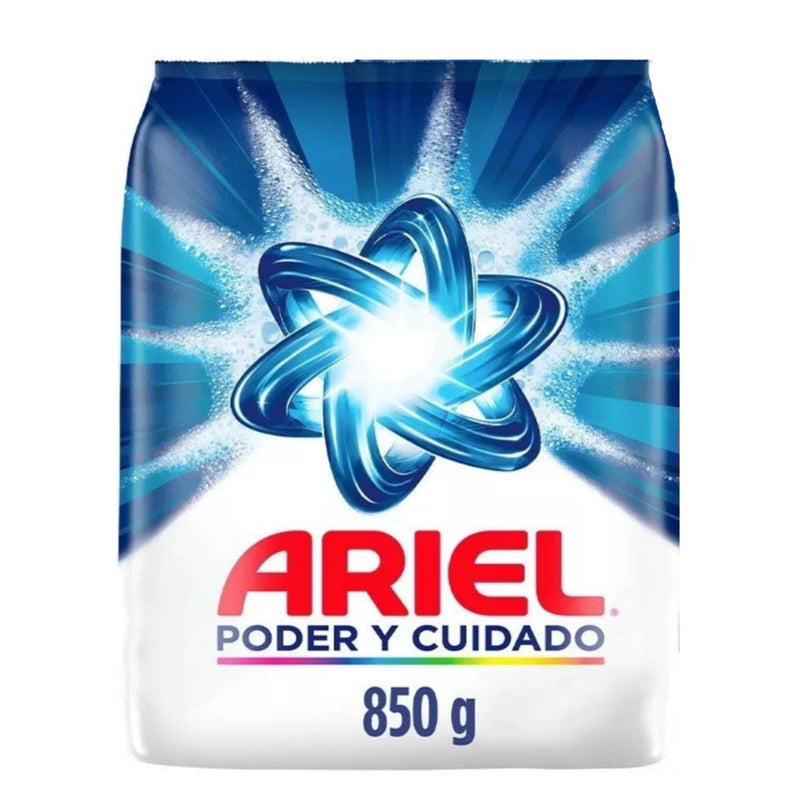 Ariel Detergente 850g Poder y Cuidado En Polvo Para Ropa Bio Espuma