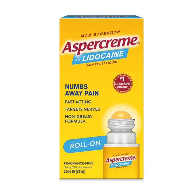Aspecreme Roll-On Pain Relief Liquid lidocaine 73ml