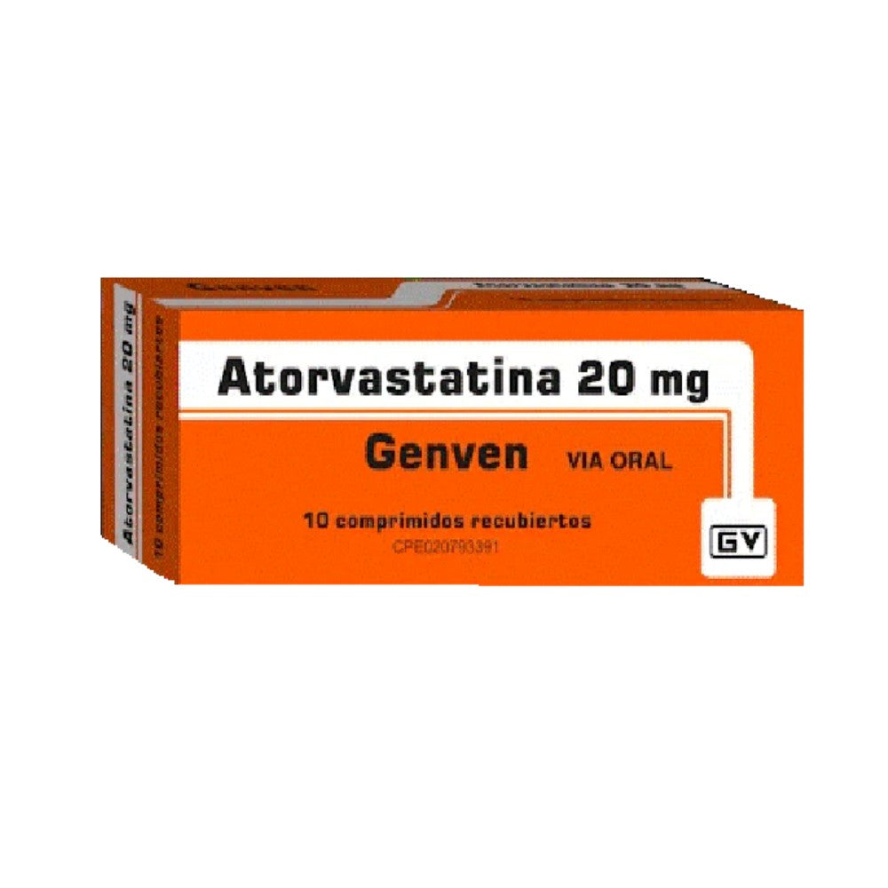 Atorvastatina 20mg Genven 10 Comprimidos Recubiertos