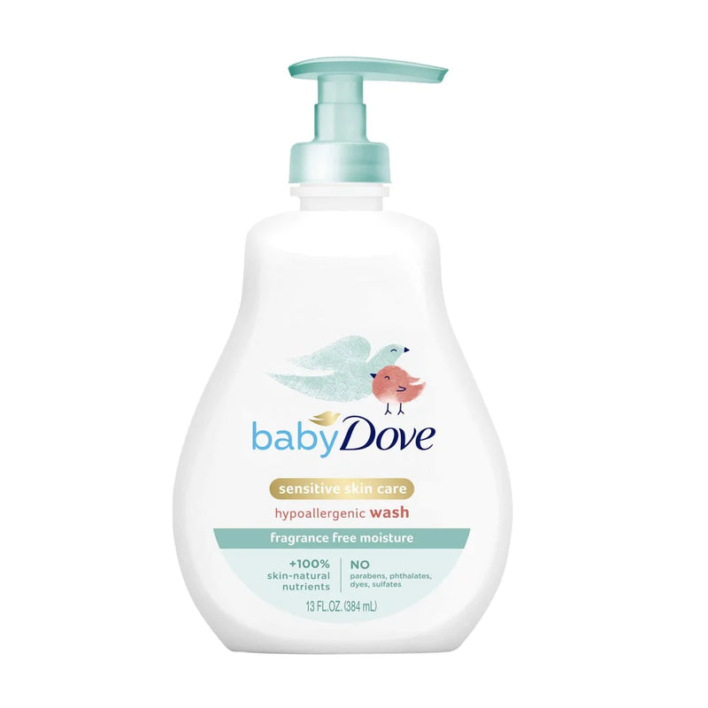 Dove Wash Baby Hypoallergenic Fragance Free Moisture 384ml