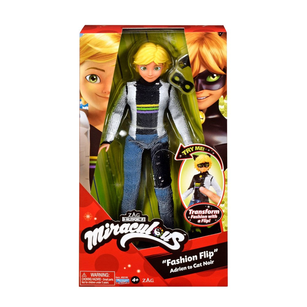 Playmates Miraculous Fashion Flip Adrien To Cat Noir 4+