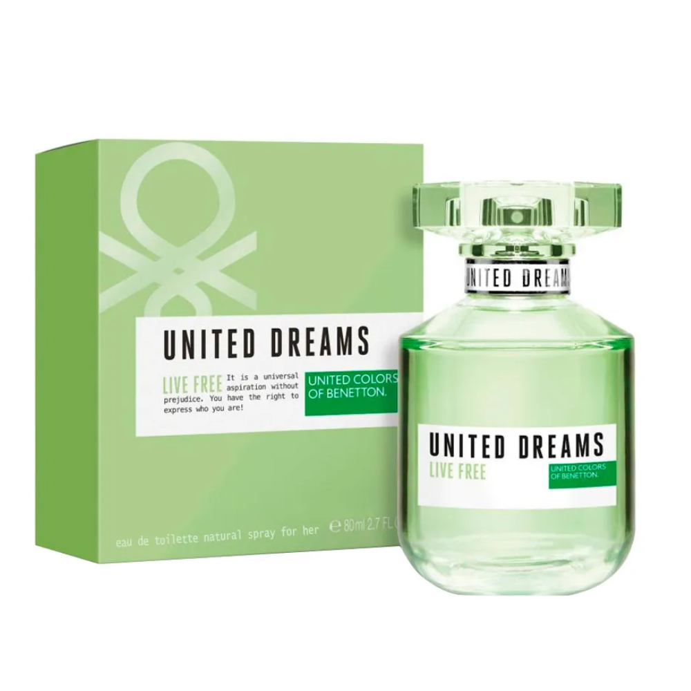 Benetton United Dreams Live Free Eau De Toilette For Woman 80ml