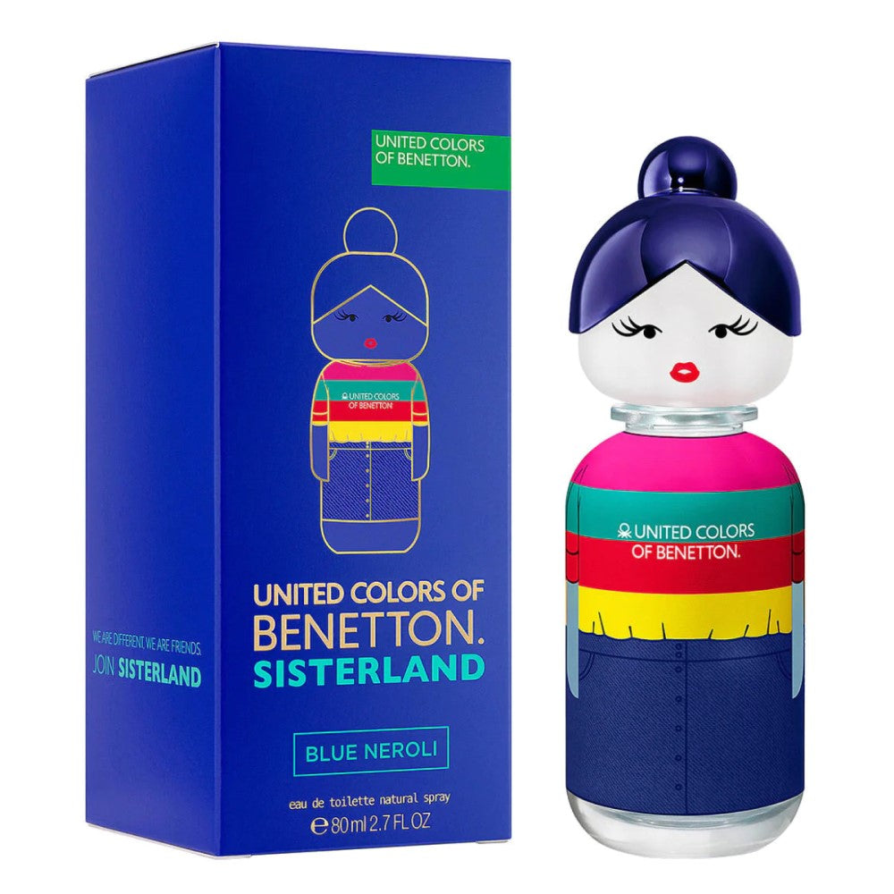 Benetton United Color Sisterland Blue Neroli Eau De Toilette For Woman 80ml