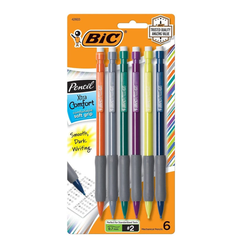 Portaminas Bic Pencil Xtra Confort Smooth Darker Writing 0.7mm 6und