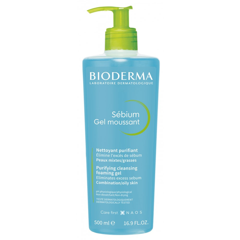 Bioderma Sebium Gel Moussant Purifying Cleansing Foaming Gel 500ml