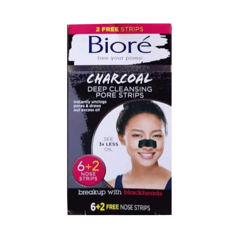 Limpiador Bioré De Poros Charcoal 6+2 Nose Strips