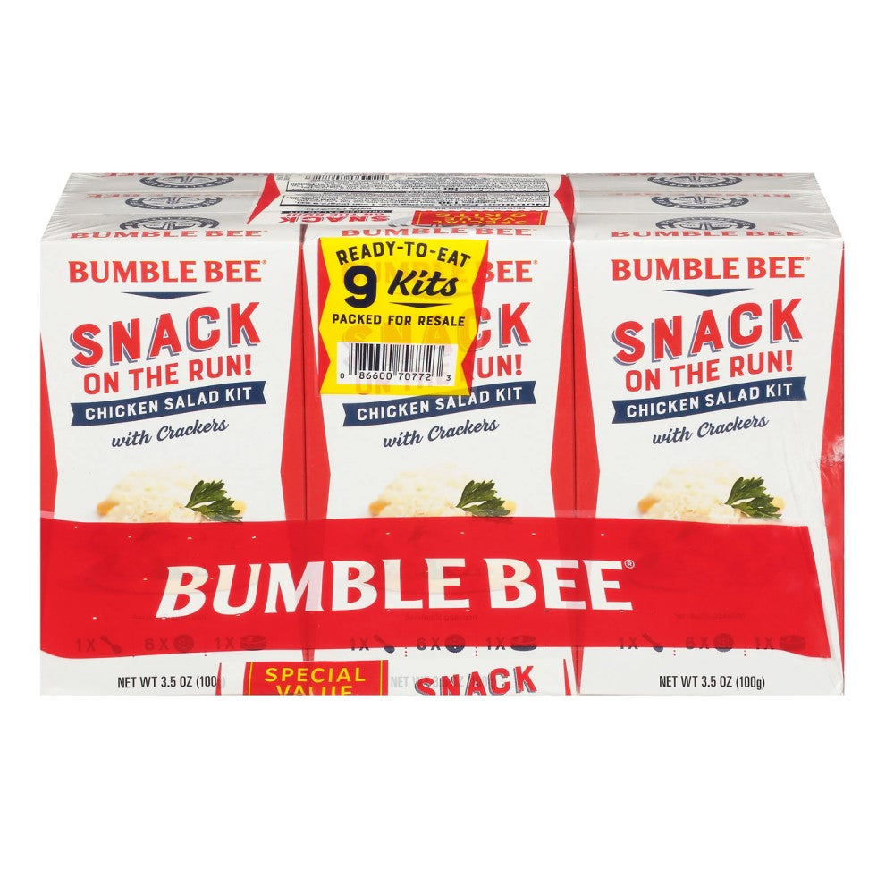 Snacks Bumble Bee Chicken 9 Unidades  On The Run Chicken Salad Kit