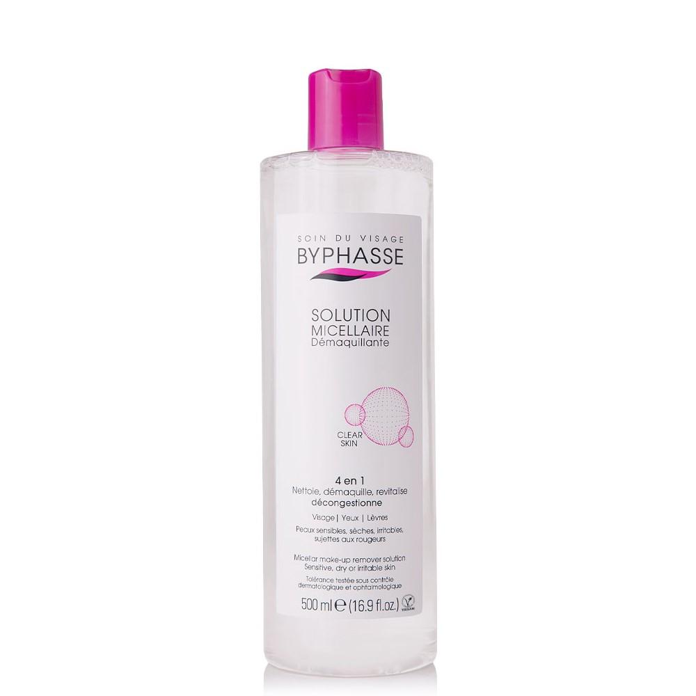 Byphasse Desmaquillante Solucion Micelar Para Piel Sensible e Irritable Vegano 500ml
