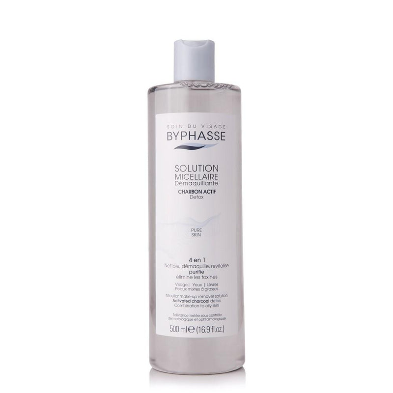 Byphasse Desmaquillante  Solucion Micelar Con Carbon Activo Vegano 500ml