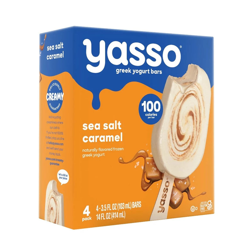 Helados Yasso 100 Calories 4 Und Sea Salt Caramel Greek Yogurt Bars