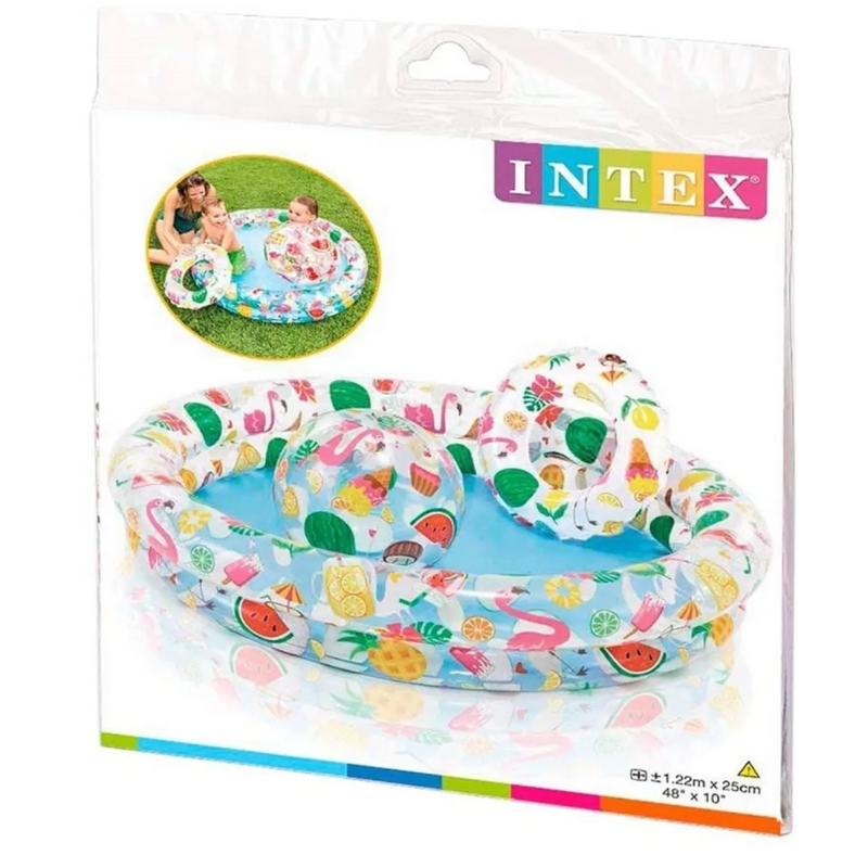Piscina Intex Pool 1.22mts x 25cm + 2 Pelotas Just So Fruity Set
