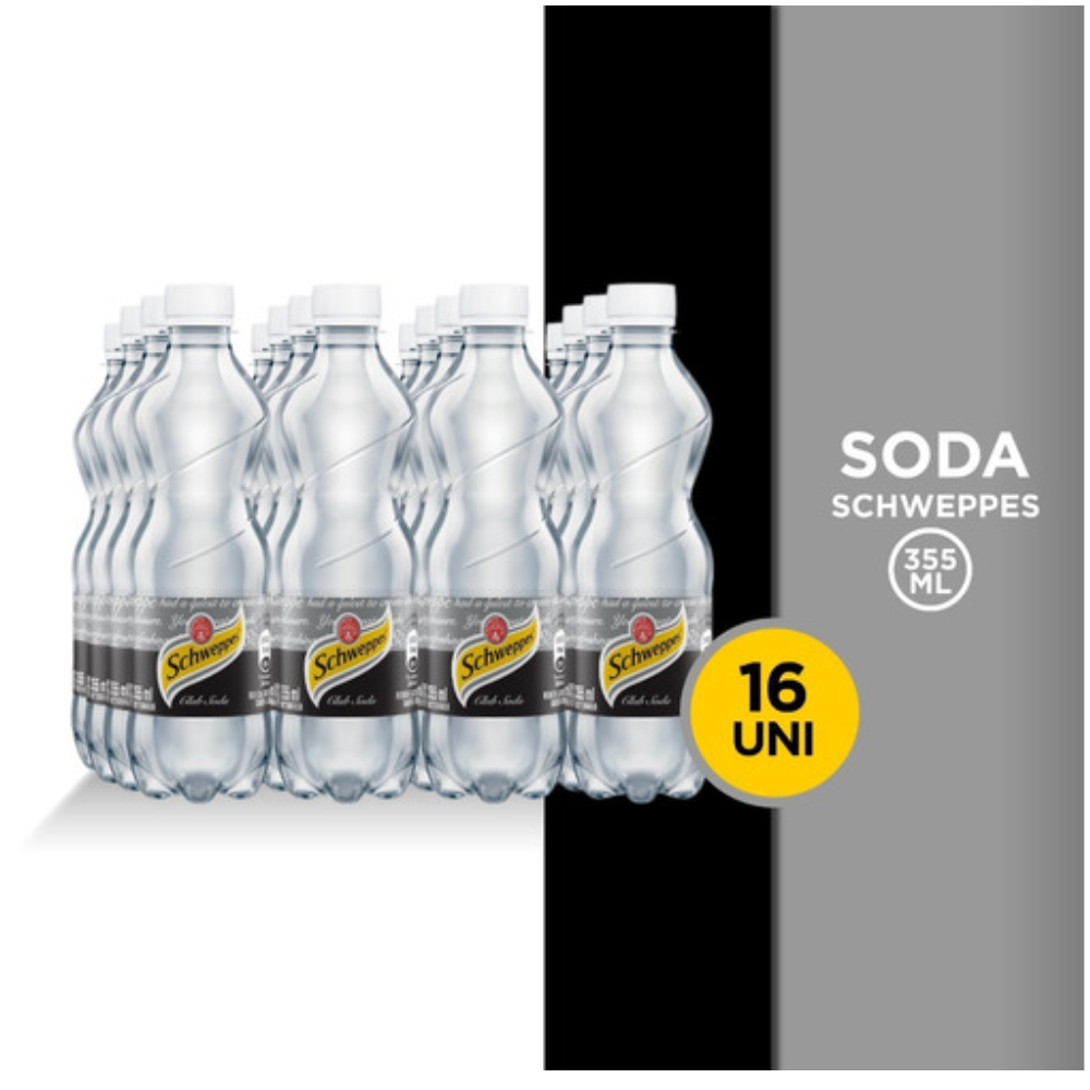 Soda Schweppes Peck de 16 Unidades de 355ml